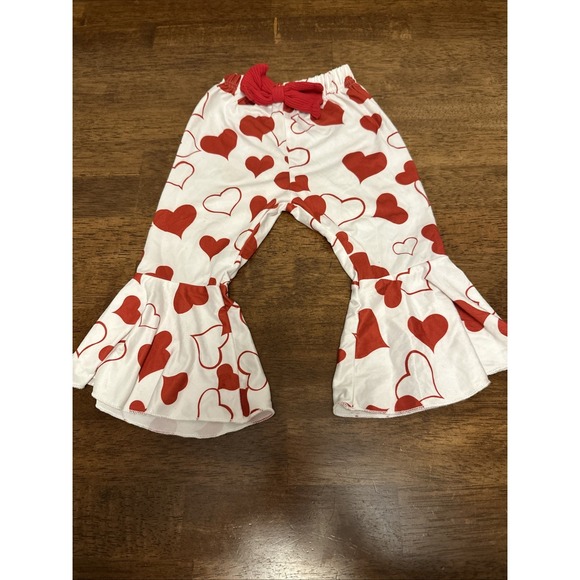 Other - Baby Girls Heart Bellbottoms Leggings Pants Size 6-9 Months